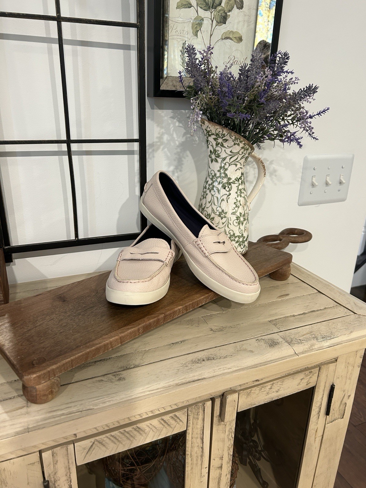 Cole Haan Nantucket Loafer Dove Ivory Nubuck Women's Comfort Slip On Size 11 B