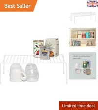 Organizzatore Armadio Multiuso in Bianco - Ripiano in Acciaio Resistente per Uso Cucina