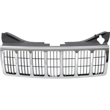 Grille For 2005-2007 Jeep Grand Cherokee Chrome Shell W Black Insert Plastic