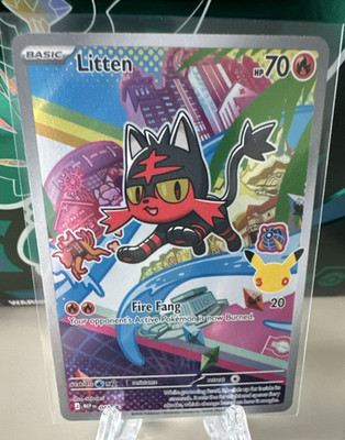 Pokémon TCG The Pokémon Company Litten S2/S2 Basic 2016 Fire Fang HP70 Card