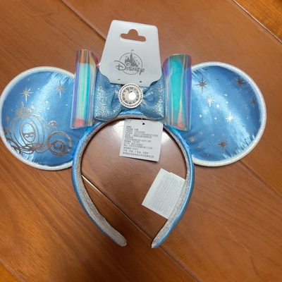 #ad Disney Parks Cinderella Minnie Mouse Blue Ears Headband Disneyland 2025 $19.49
