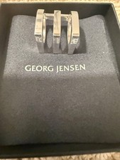 Georg Jensen Sterling Silver Modernist Ring Denmark Sculptural Designer w/ Box