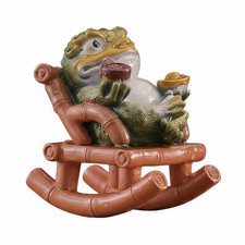 Color Changing Amphibian Figure Statue Creative Design Tea Pet Zen Decor