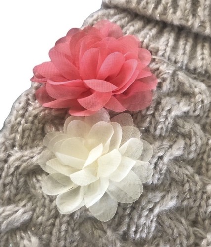 NWT TOP PAW Dog Apparel Outerwear Cream Flower Sweater DRESS IVORY Size M