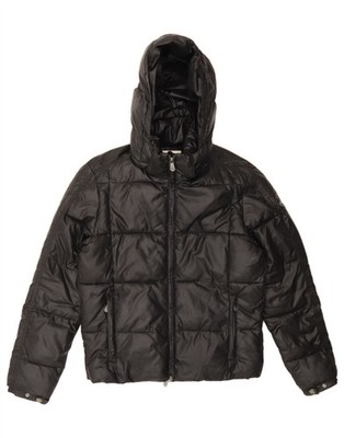 Guru wattierte Damenjacke mit Kapuze UK 10 Small schwarz Polyester CV70