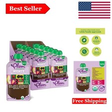 Mighty 4 Organic Toddler Pouches - Nutrient-Rich Fruit  Veggie Blend