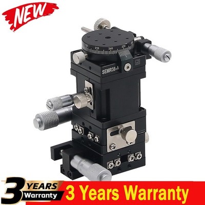 XYZR 4-Axis Micrometer Manual Linear Stage 40x40mm Crossed Guide Rail SEMXYZR-40