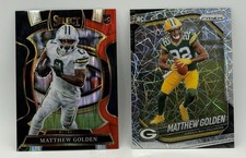 2025 Matthew Golden Panini Prizm Lazer #326 + Select Black & Red Concourse RC
