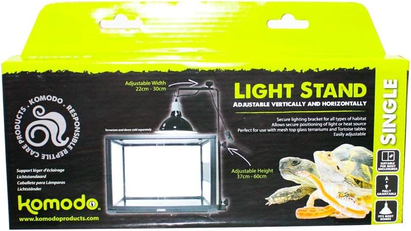 KOMODO LIGHT STAND REPTILE VIVARIUM ADJUSTABLE TORTOISE TABLE HEAT LAMP FIXTURE