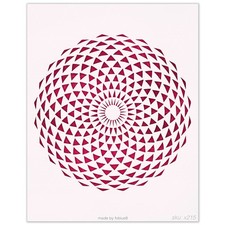 Sacred Geometry Stencil - Spiral Triangles Wall Art 10 Mil Mylar Template - X215