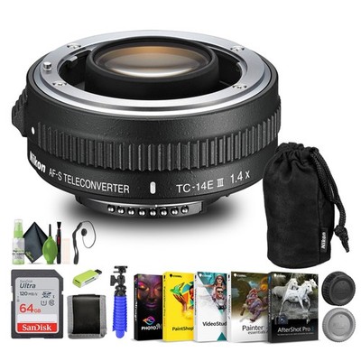 Nikon AF-S Teleconverter TC-14E III (2219) + 64GB Memory Card + Card Reader