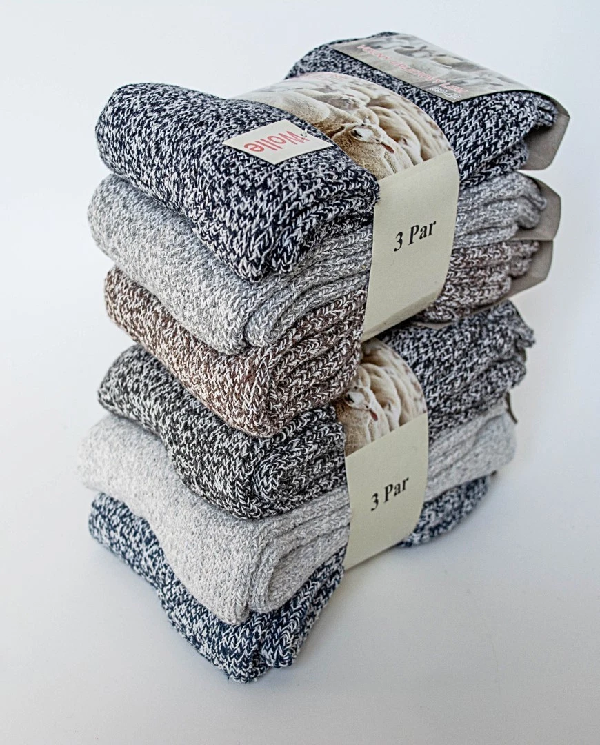 Women’s Wool Socks – Warm & Comfortable | 3 Pair Pack | Natural Hand Made