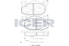 Bremsbelagsatz Vorne Bendix-System für Peugeot 106 I 1A 1C II Van 1S 306 91-04