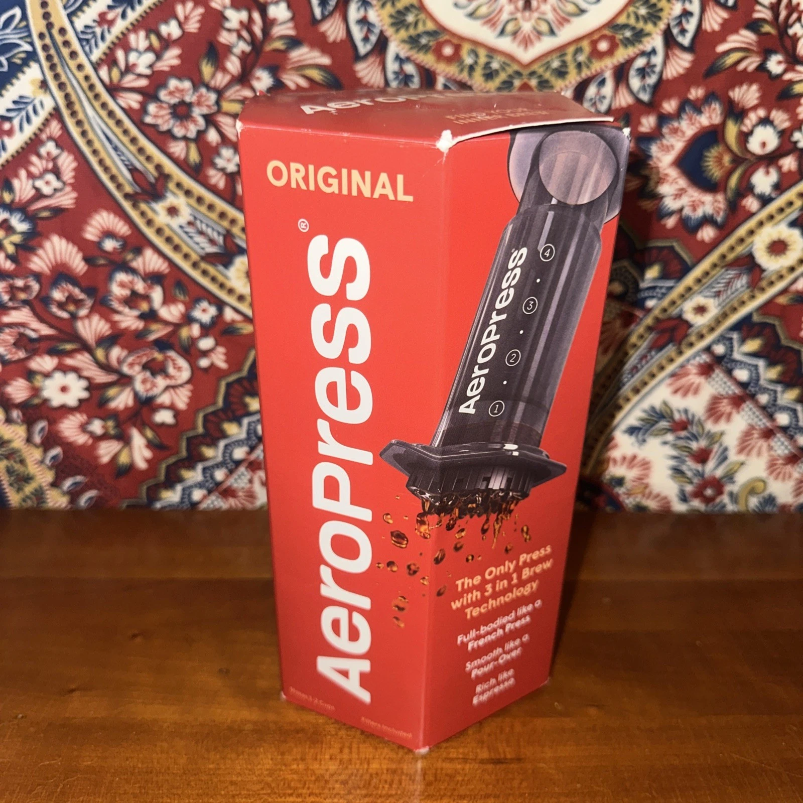 AeroPress Original Coffee Press Maker 3-in-1 Brew System Portable Travel Kit New