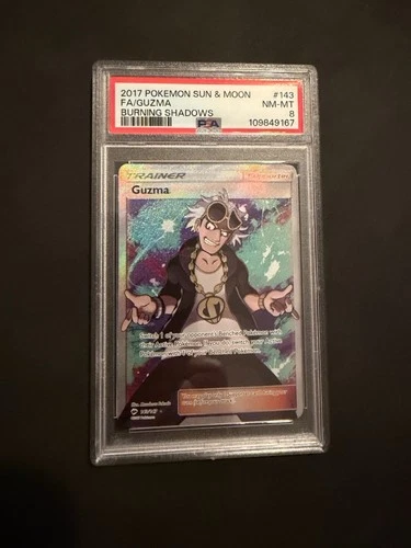 Guzma (Full Art) 143/147 Sm-Burning Shadows Holo - PSA 8