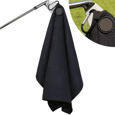 Magnetic Golf Towel-Max N52 Industrial Magnet with Rubber Cover and Carabiner...