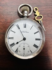 Waltham Pocket Watch In Sterling Silver  from 1900, 51mm, Open-Face, Top Wind.