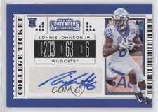 2019 Panini Contenders Draft Picks College Ticket Lonnie Johnson Jr Auto 10k8