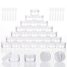 5 Gram Sample Containers With White Lids, 200 Count 5ML Jars, Empty Cosmetic Jar