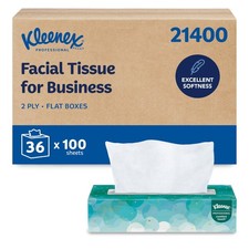 Mouchoirs pour le visage en vrac 2 plis, format plat en boîte, 3 600 feuilles pour usage professionnel
