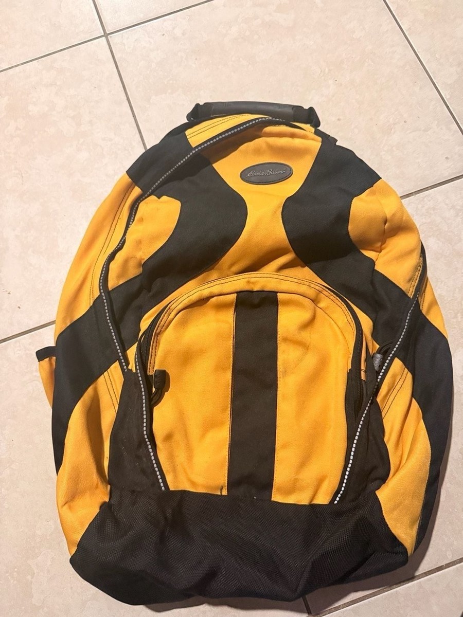 Eddie Bauer Yellow and Black Multi-Pocket Backpack | eBay