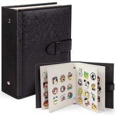 Enamel Pin Display Book, Mini Trading 5.51 x 1.77 x 7.48 inches, black