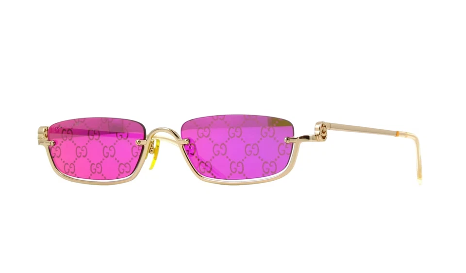 Gafas de sol Gucci GG1278S 005 unisex rectangulares en dorado con lente violeta 100 % UV Foto 2 de 4