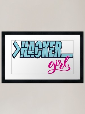Hacker Girl Criminal Life gerahmt Ar gerahmt Wandbild Poster Leinwanddruck Bild