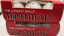 Vintage Spalding Top-Flite XL II Golf Balls Toshiba Logo 2 Sleeves 6 Balls Total