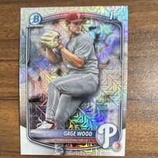  2025 Bowman Draft Chrome Gage Wood 1st Bowman Mojo Refractor Phillies #BDC-4
