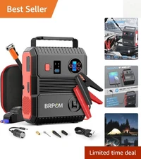 Portable Car Jump Starter & 150 PSI Air Compressor – Emergency Power Bank