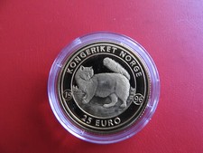 * Norwegen 25 Euro 1996 Messing  * Norwegian Forest Cat (Schub117)