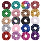Shiny Sequins Sparkle Hair Scrunchies Strong Thick bobble Bands Girls Hair ties