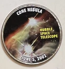 Cone Nebula Hubble Space Telescope Colorized Clad Kennedy Half Dollar 50C