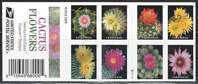 Mint US Cactus Flowers Booklet Pane of 20 Forever Stamps Scott# 5359b ...