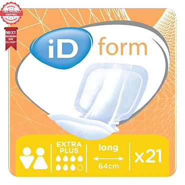 21 x iD Expert Form Extra Plus - Size 2 -Unisex Incontinence Pads - 1 Pack of 21