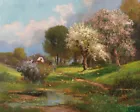 Landscape in Spring Oil painting Giclee Art HD printed on canvas L3461