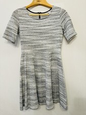 GILLI USA DRESS Grey Cotton A-LINE FIT FLARE WOMENS SIZE L