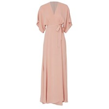 NWT Womens Size Small Reformation Blush Pink Winslow V-neck Maxi Wrap Dress NEW