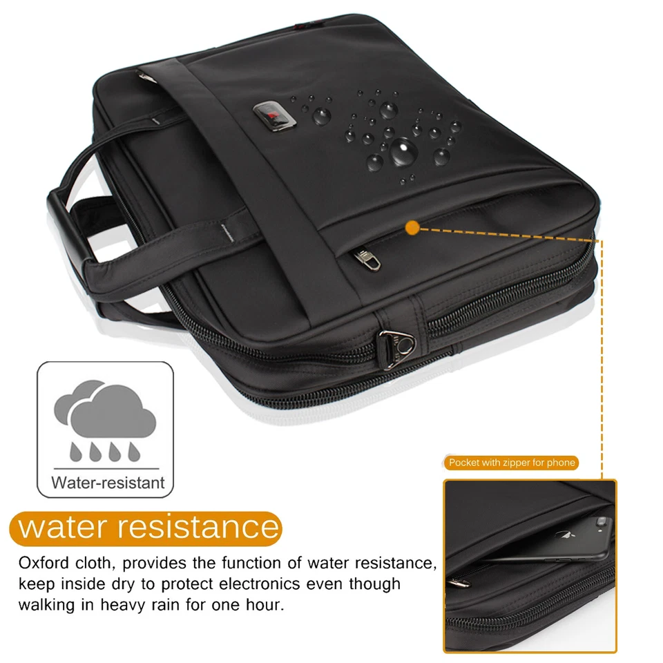 Сумка-мессенджер для ноутбука для мужчин и женщин, путешествий бизнес-школы водонепроницаемая смешанная - Изображение 3 из 4