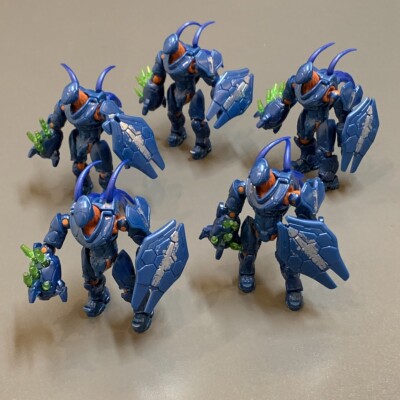 10 New 3.5'' Mega Bloks CONSTRUX HALO BLUE HUNTER figure Warthog