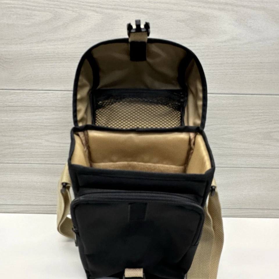 Canon Camera Shoulder Gadget Bag Vintage Black Canvas With Adjustable Strap - Image 3 of 4