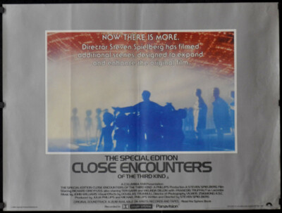 CLOSE ENCOUNTERS OF THE THIRD KIND S.E. R1980 ORIG 30X40 UK QUAD FILM POSTER