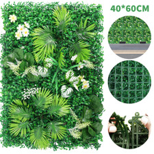 60x40cm Artificial Plant Wall Mat Fence Greenery Panel Decor Foliage Hedge Grass