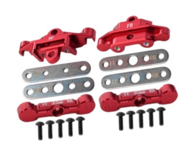 GPM Racing Alu Querlenker Halter vorne und hinten rot GPMTXMS089FRNR MAXX, Wide 