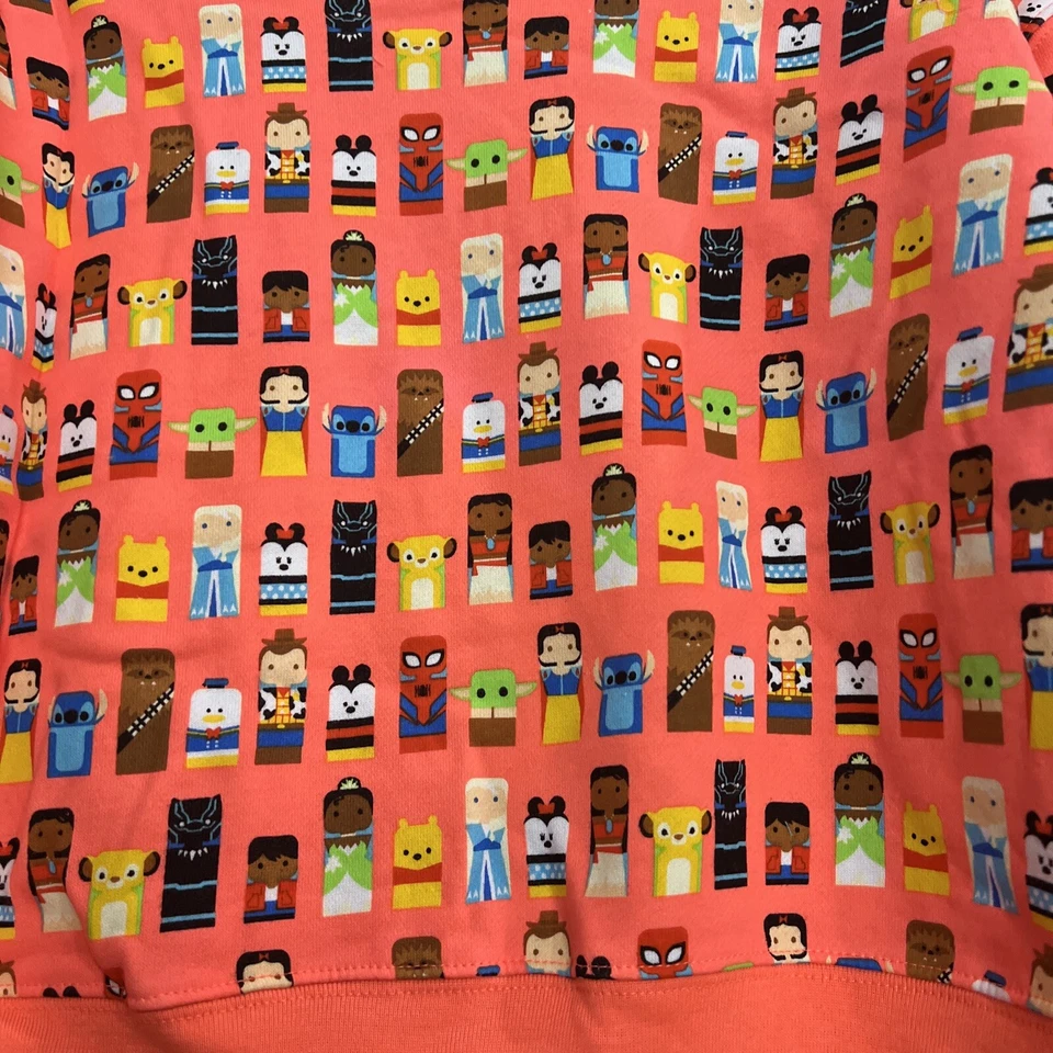 Moletom feminino Disney 100 personagens unificados - Laranja EUA 13 Disney Store - Imagem 2 de 4