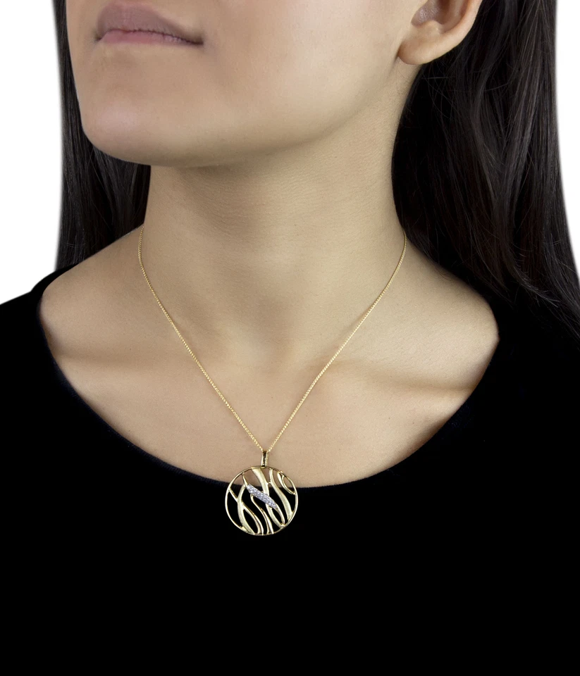 Collar floral artesanal grande de oro macizo de 14k con 16 diamantes blancos naturales SI Foto 2 de 4