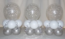 3 TABLE  -  ENGAGEMENT  -  PARTY - ENGAGED - BALLOON DISPLAY - TABLE CENTREPIECE