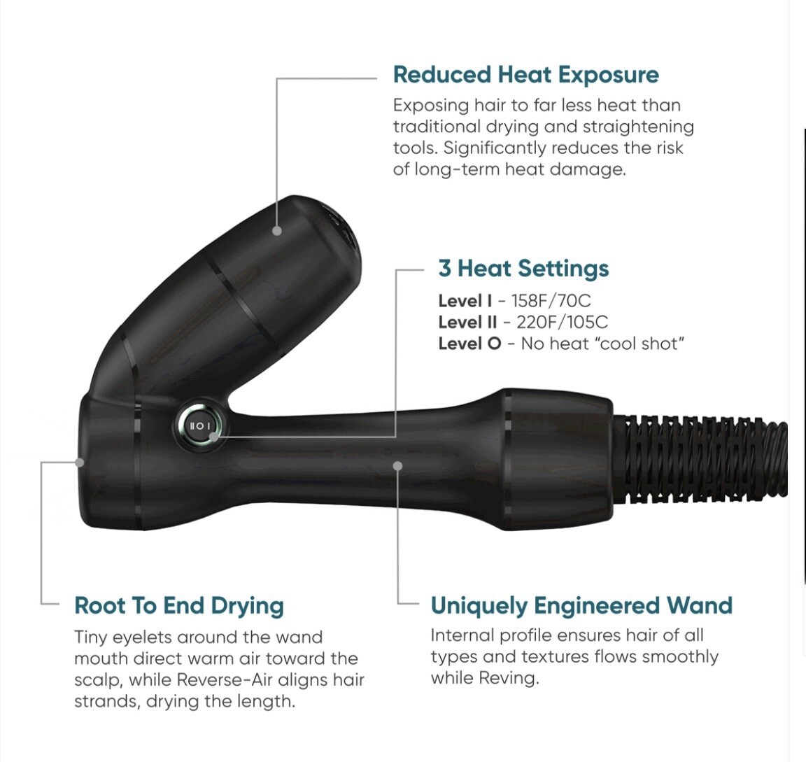 Reverse Air Hair Dryer With No Heat Setting Buy RevAir RA90020