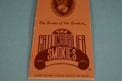 THE GATLINBURLIER SMOKIES Tobacco TN Matchcover ADDITIONAL SHIP FREE  tobacciana